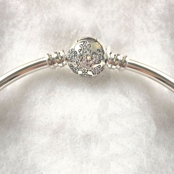 Pandora UNIQUE AS YOU ARE Bangle Bracelet FROZEN SNOWFLAKE - Picture 4 of 4
